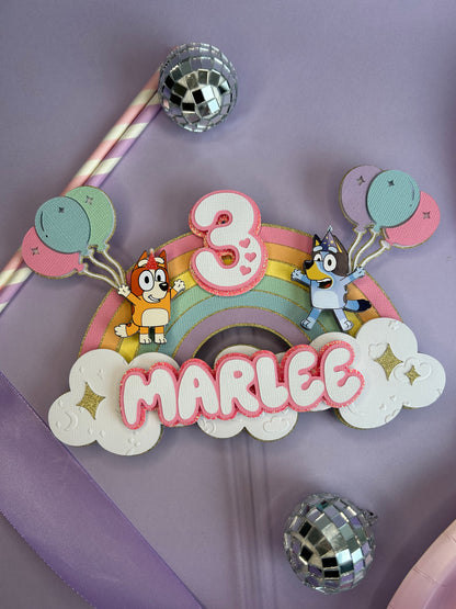 Custom Rainbow Cake Topper