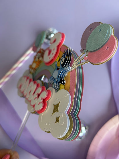 Custom Rainbow Cake Topper