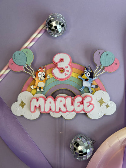 Custom Rainbow Cake Topper