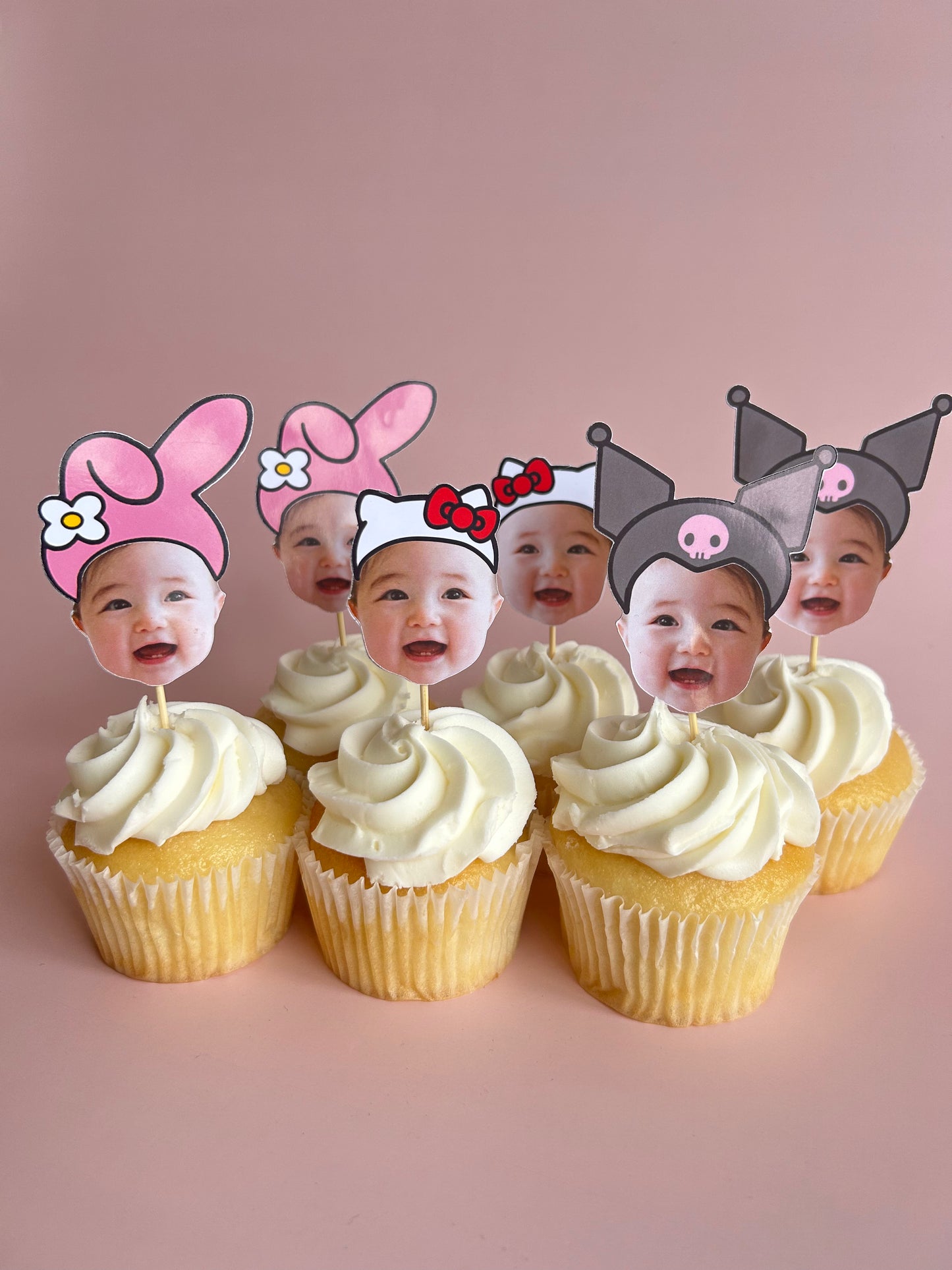 Sanrio Photo Cupcake Toppers