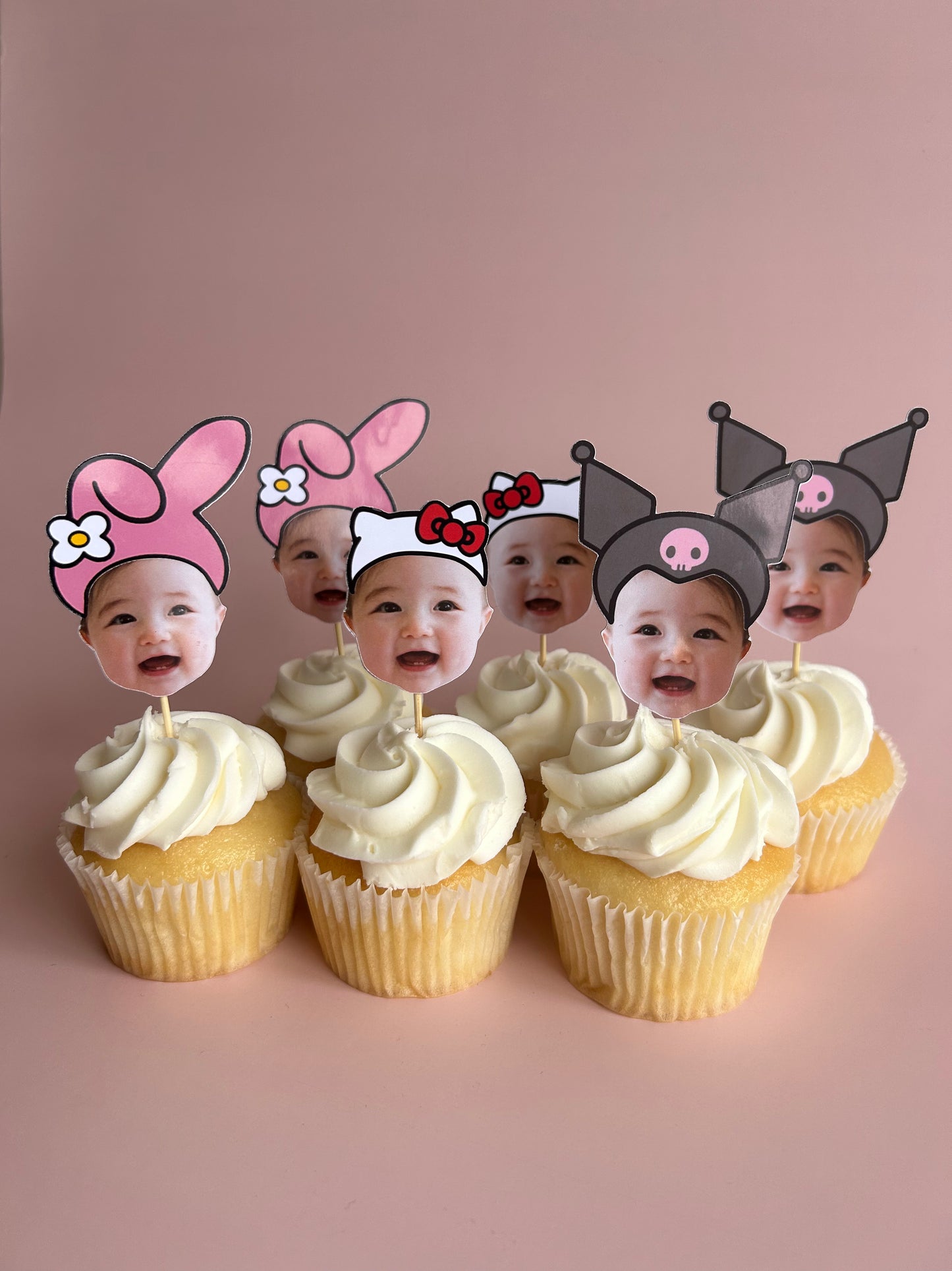 Sanrio Photo Cupcake Toppers