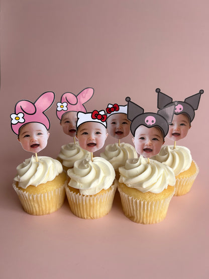 Sanrio Photo Cupcake Toppers