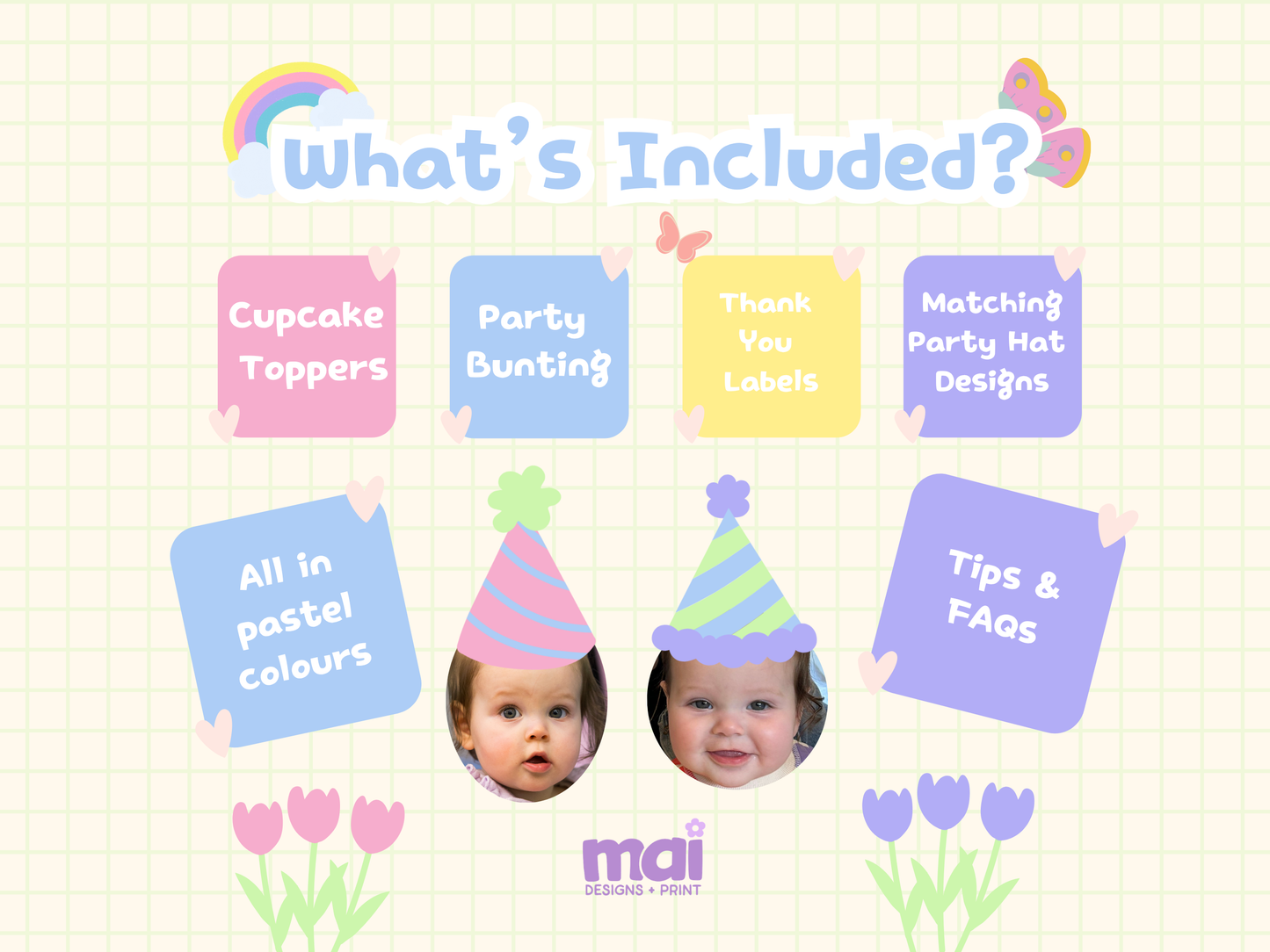 Mixed Pastel Rainbow DIY Party Bundle