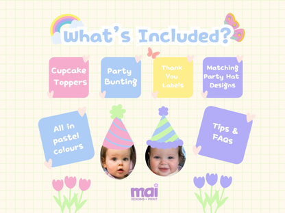 Mixed Pastel Rainbow DIY Party Bundle