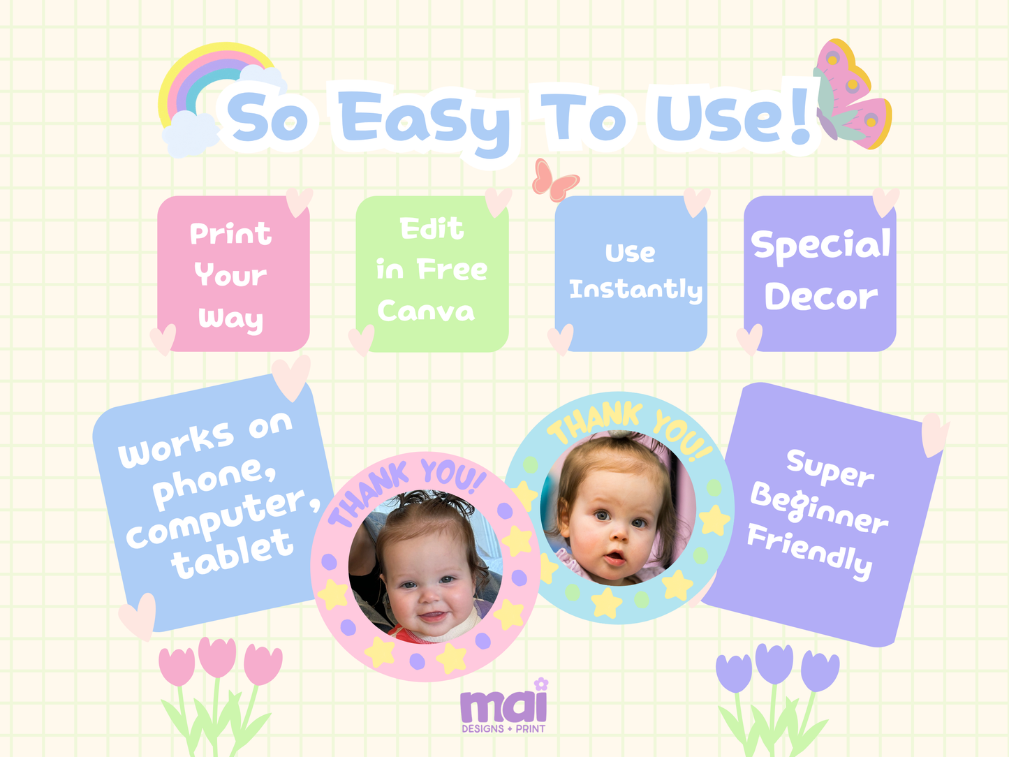 Mixed Pastel Rainbow DIY Party Bundle